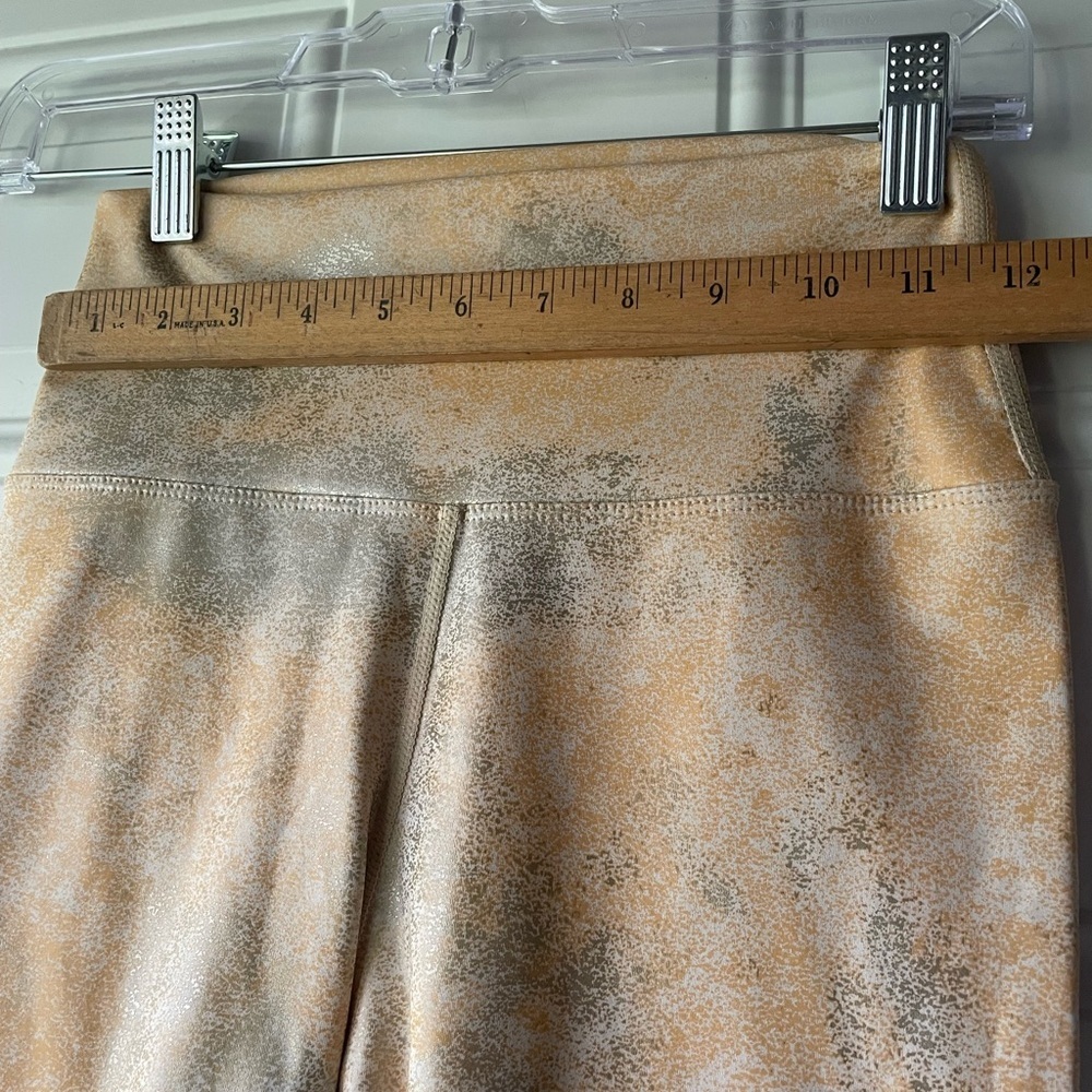 Carbon 38 Gold Metallic Splatter Leggings View 5